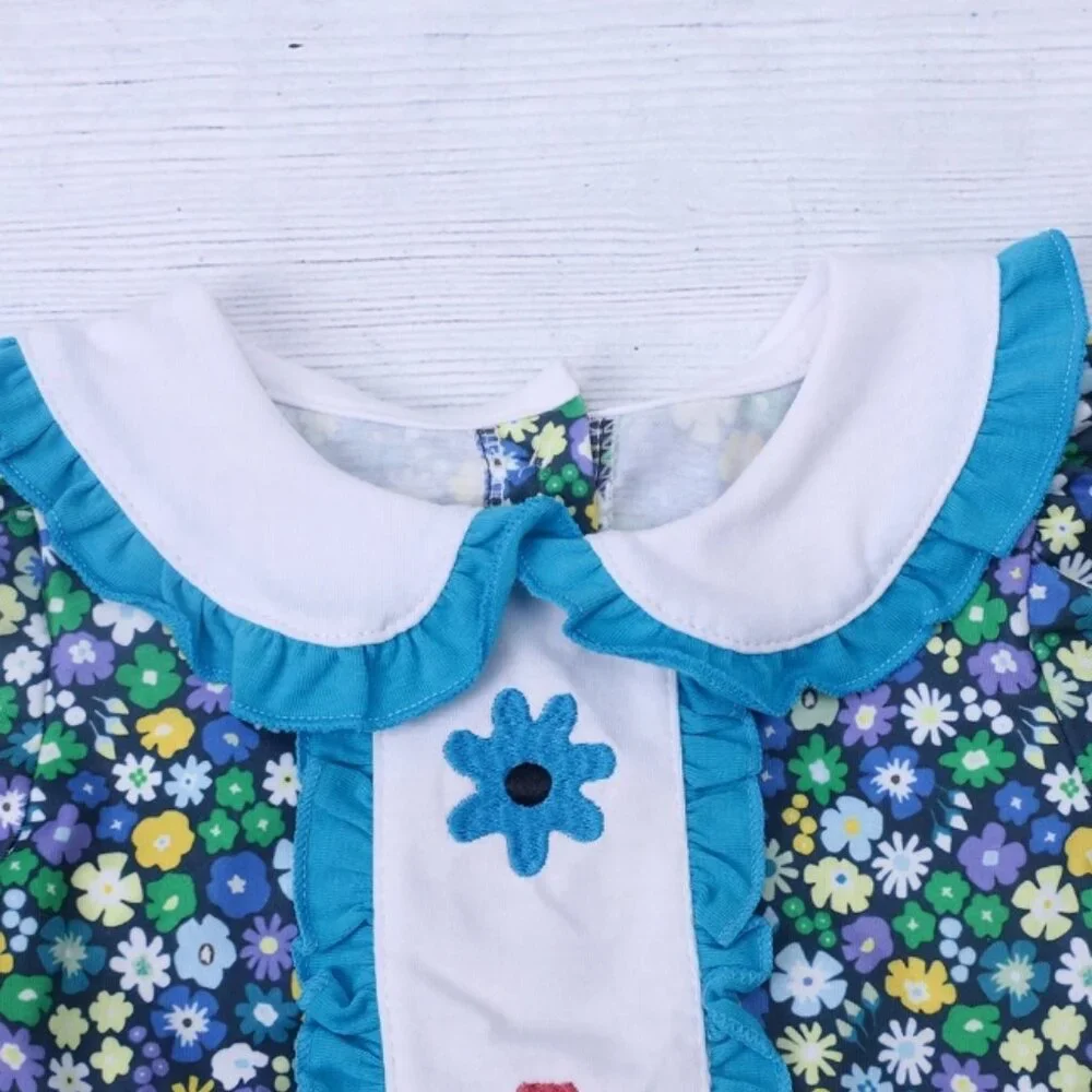 Boutique Floral Tunic & Shorts Girls Outfit Set